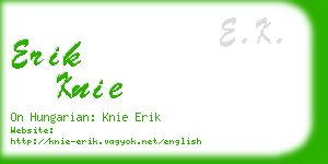 erik knie business card